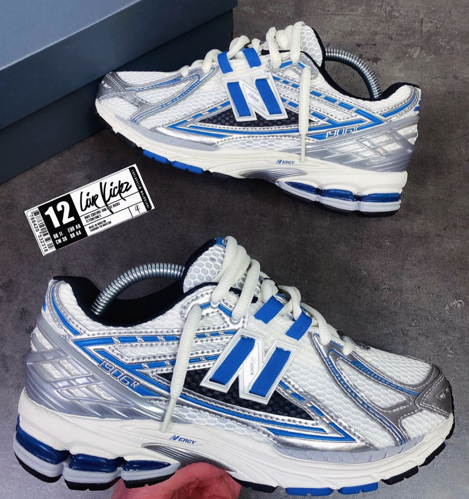 new Ba1an*e x trainer white silver royal