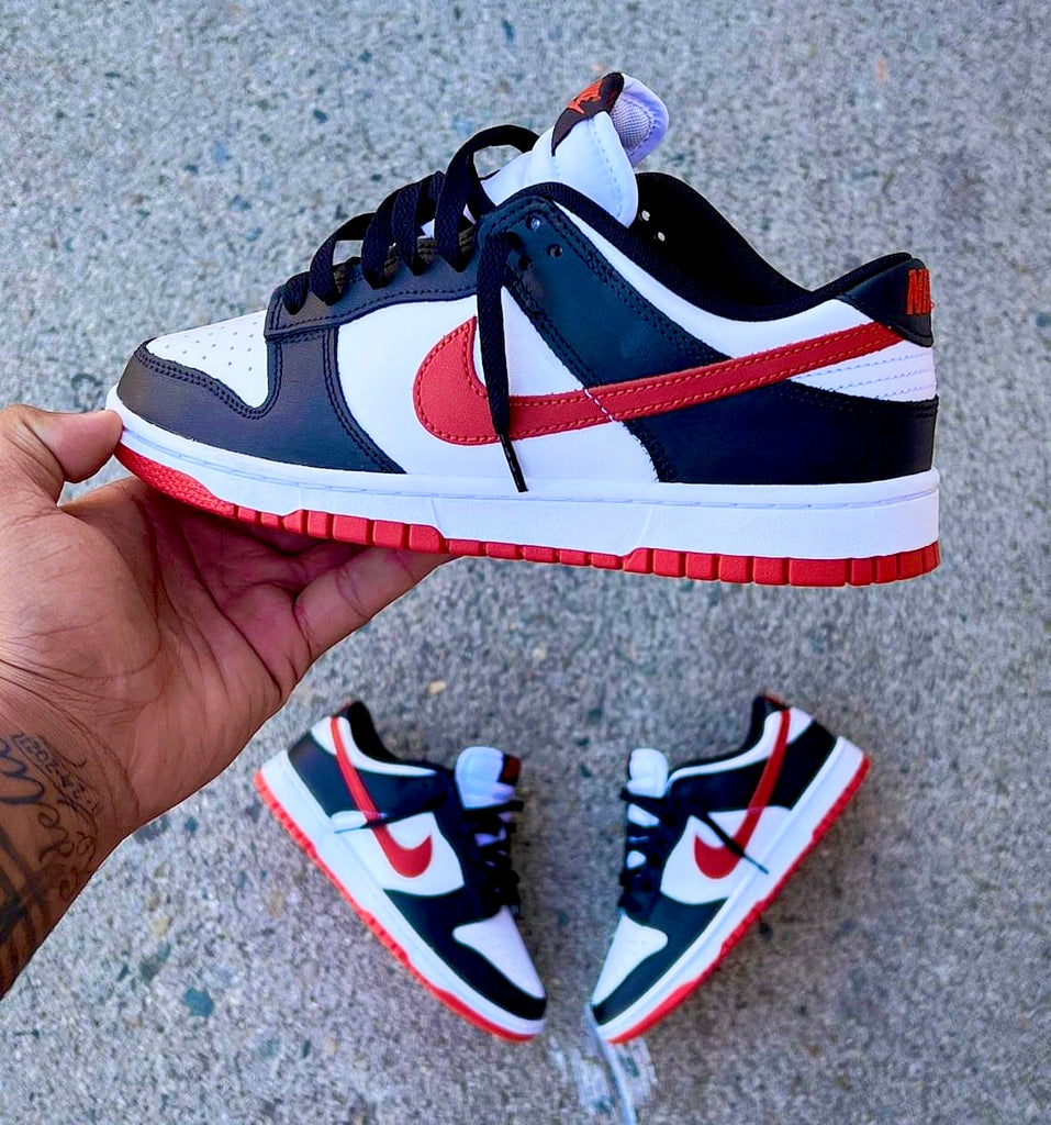 NIKE DUNK LOW WHITE BLACK RED