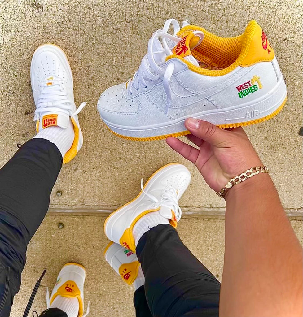 nike air force 1 white yellow botT0m