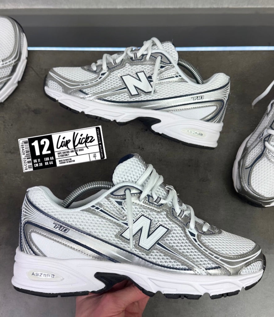 new Ba1an*e 740 trainers white black silver