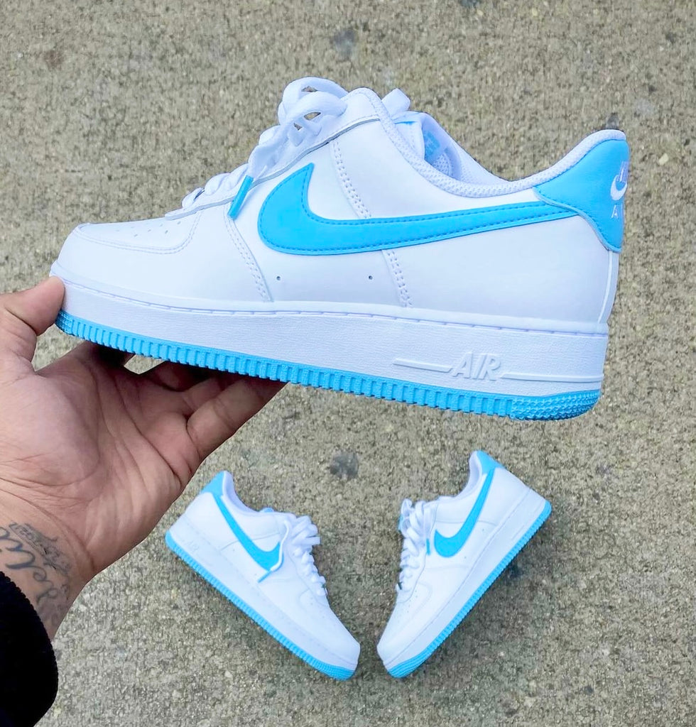 nike air force 1 white university blur botT0m