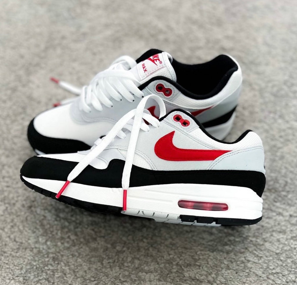NIKE AIR MAX 1 WHITE GREY BLACK RED