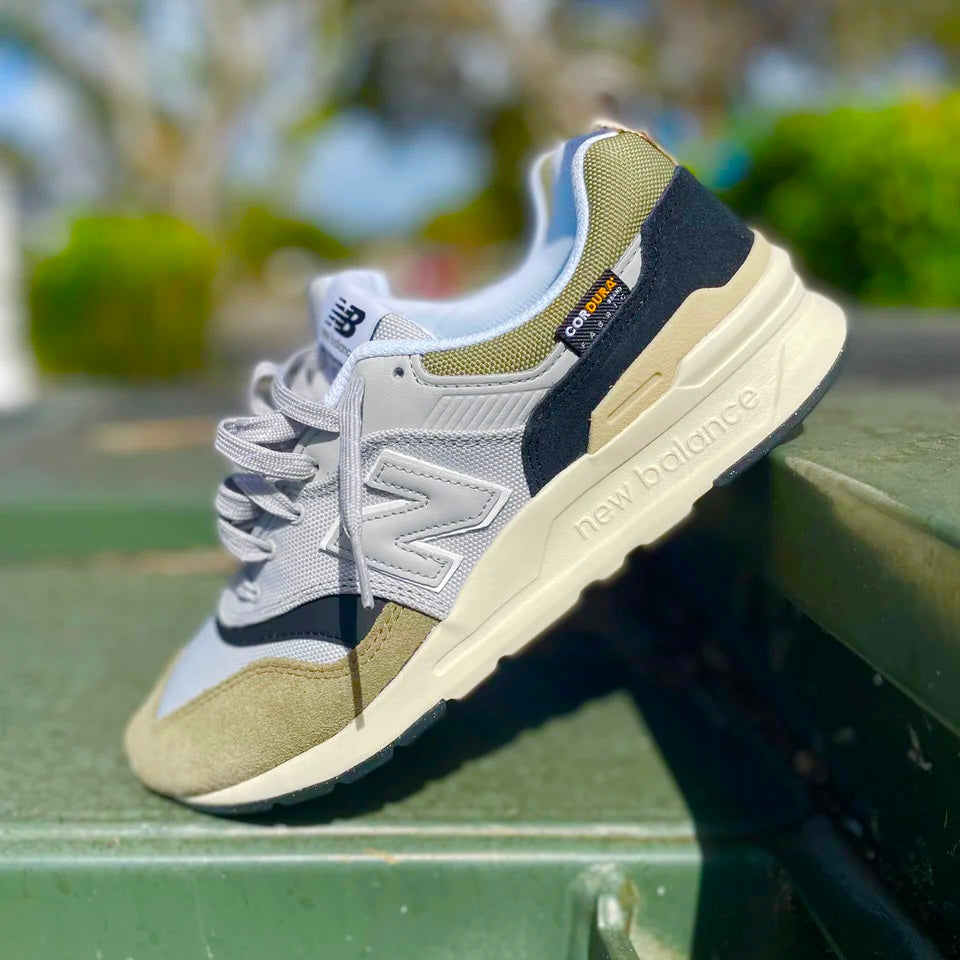new Ba1an*e trainers grey olive