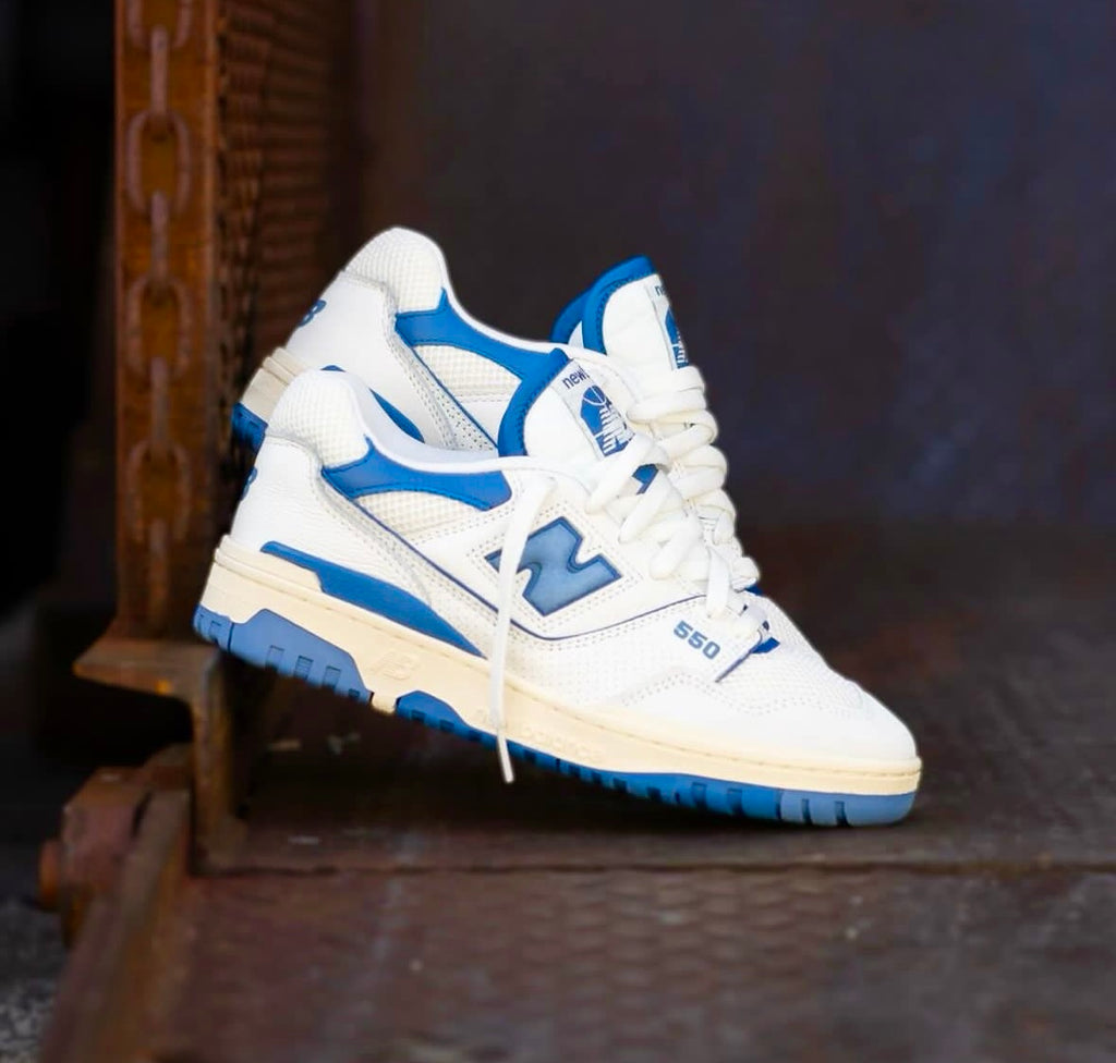 new Ba1an*e mid classic white ice blue