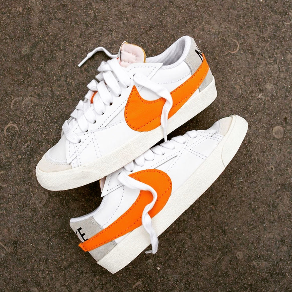 NIKE BLAZER LOW WHITE ORANGE